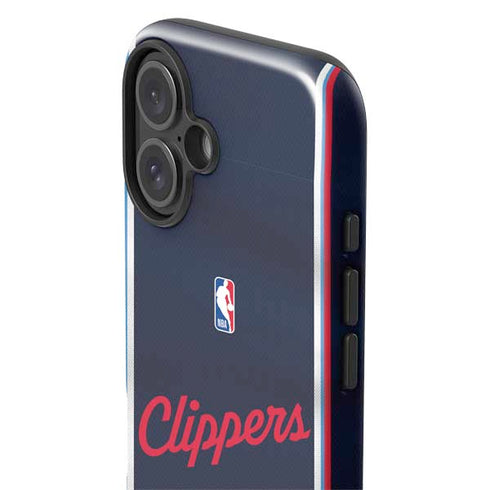NBA Los Angeles Clippers Distressed Red iPhone 16 Plus Impact Case