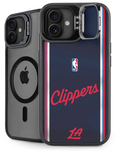 NBA Los Angeles Clippers Distressed Red iPhone 16 Plus Kickstand Case