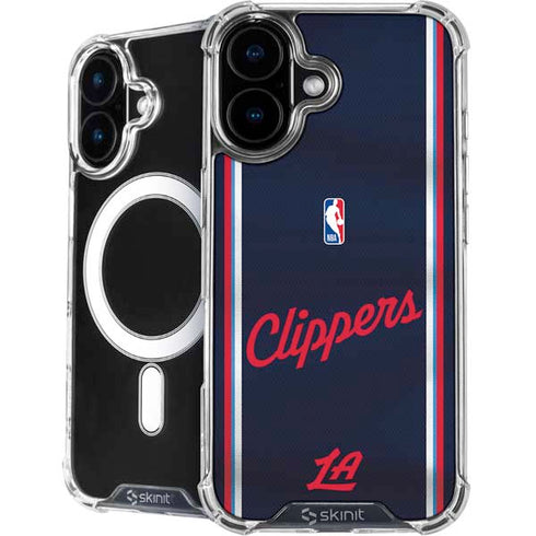 NBA Los Angeles Clippers Distressed Red iPhone 16 Plus MagSafe Case