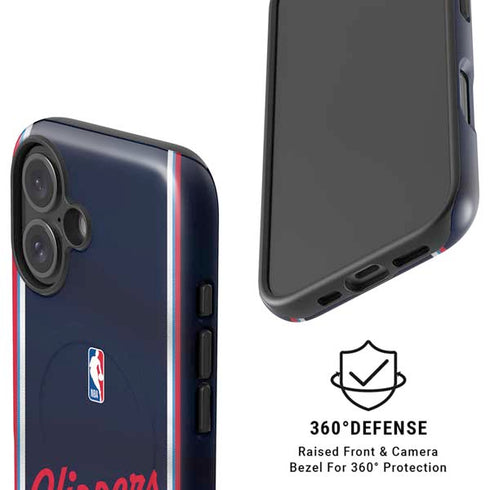 NBA Los Angeles Clippers Distressed Red iPhone 16 Plus Magsafe Impact Case