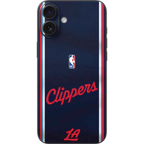 NBA Los Angeles Clippers Distressed Red iPhone 16 Plus Skin