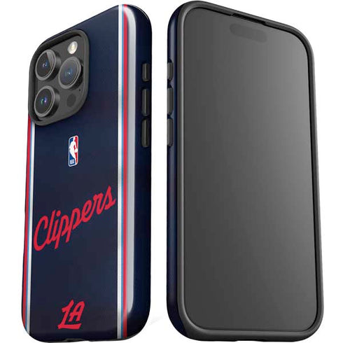 NBA Los Angeles Clippers Distressed Red iPhone 16 Pro Impact Case