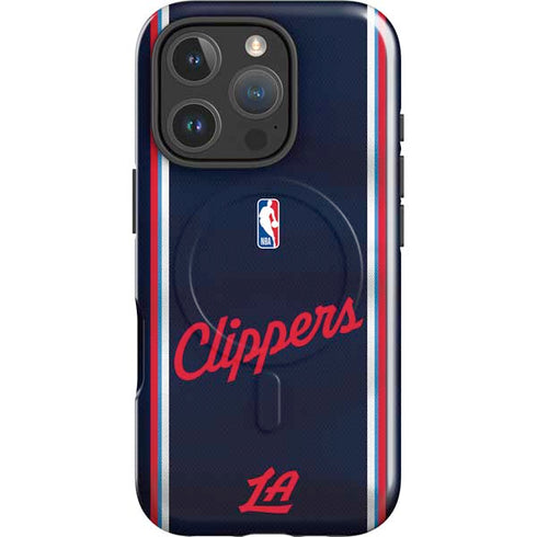 NBA Los Angeles Clippers Distressed Red iPhone 16 Pro Magsafe Impact Case
