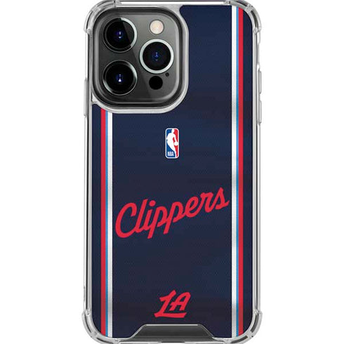NBA Los Angeles Clippers Distressed Red iPhone 16 Pro Max Clear Case