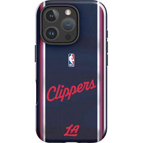 NBA Los Angeles Clippers Distressed Red iPhone 16 Pro Max Impact Case