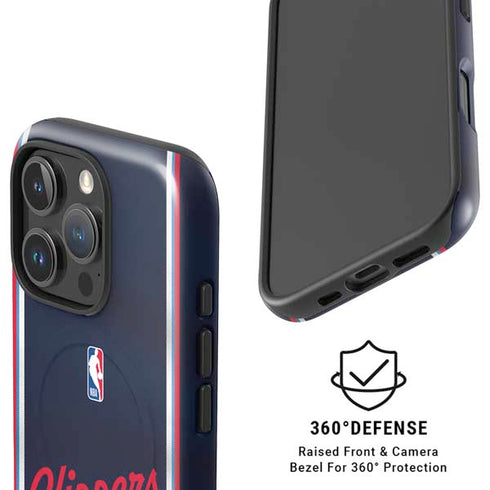 NBA Los Angeles Clippers Distressed Red iPhone 16 Pro Max Magsafe Impact Case