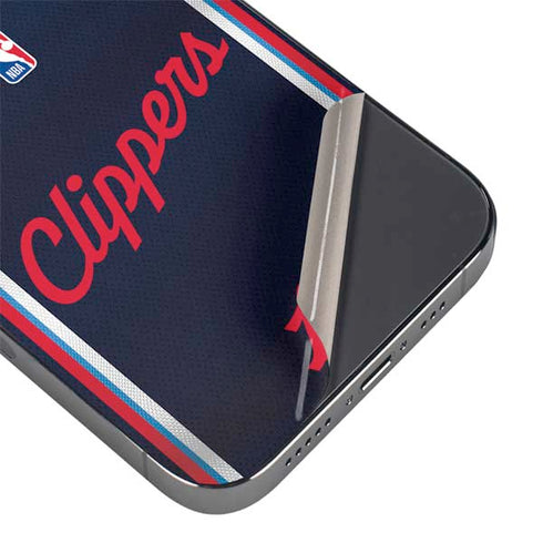 NBA Los Angeles Clippers Distressed Red iPhone 16 Pro Skin
