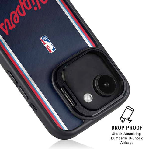 NBA Los Angeles Clippers Distressed Red iPhone 16e Kickstand Case