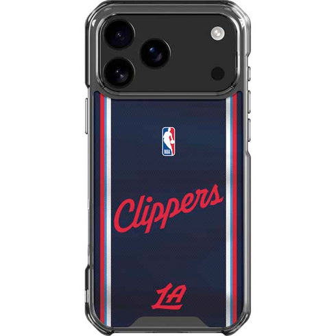 NBA Los Angeles Clippers Distressed Red iPhone 18 Pro Max Clear Case