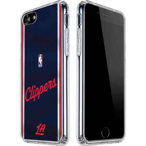 NBA Los Angeles Clippers Distressed Red iPhone SE (2nd & 3rd Gen) Clear Case