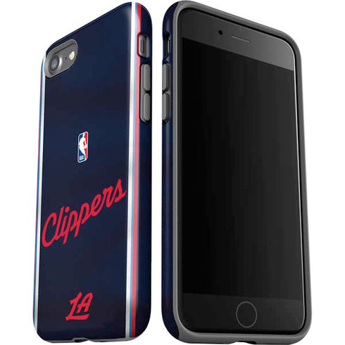 NBA Los Angeles Clippers Distressed Red iPhone SE (2nd & 3rd Gen) Pro Case