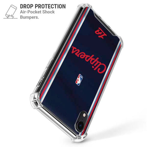 NBA Los Angeles Clippers Distressed Red iPhone XR Clear Case