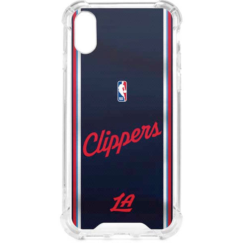 NBA Los Angeles Clippers Distressed Red iPhone XS Clear Case
