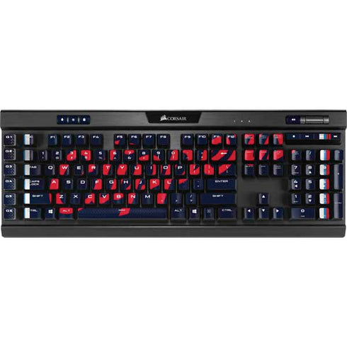 NBA Los Angeles Clippers Distressed Red K95 RGB PLATINUM Mechanical Gaming Keyboard Skin