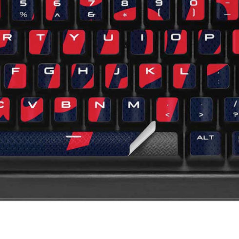 NBA Los Angeles Clippers Distressed Red K95 RGB PLATINUM Mechanical Gaming Keyboard Skin