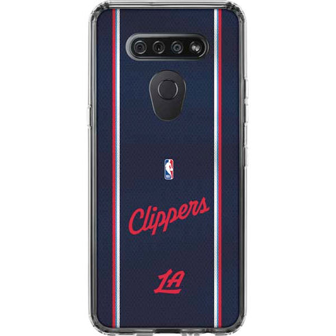 NBA Los Angeles Clippers Distressed Red LG K51/Q51 Clear Case