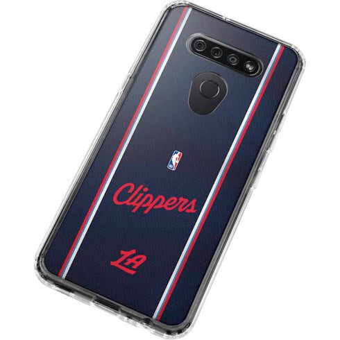 NBA Los Angeles Clippers Distressed Red LG K51/Q51 Clear Case