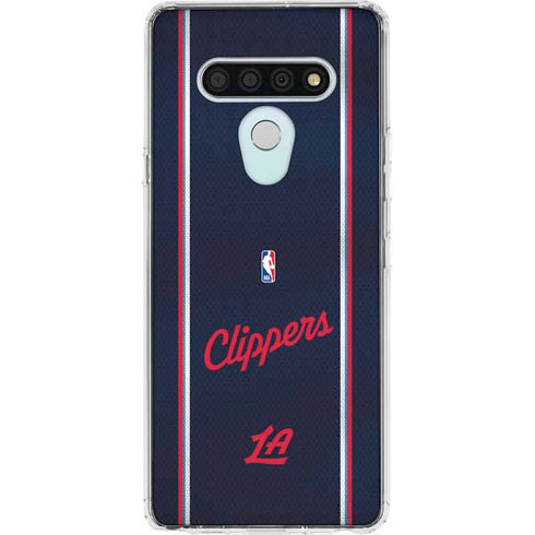 NBA Los Angeles Clippers Distressed Red LG Stylo 6 Clear Case
