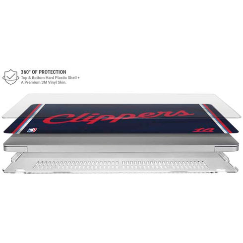 NBA Los Angeles Clippers Distressed Red MacBook Air 15in (2023-2025) Case plus Skin