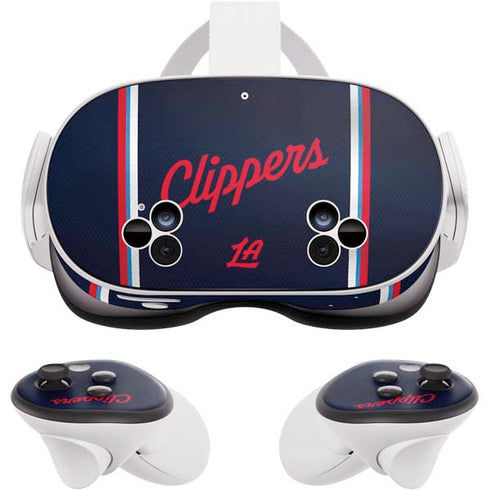 NBA Los Angeles Clippers Distressed Red Meta Quest 3S Skin