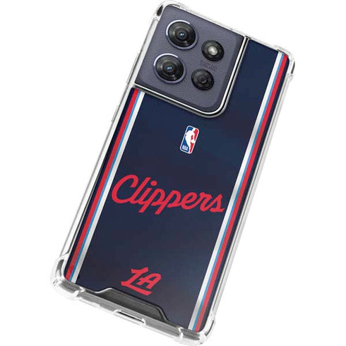 NBA Los Angeles Clippers Distressed Red Moto G Play 5G (2025) Clear Case