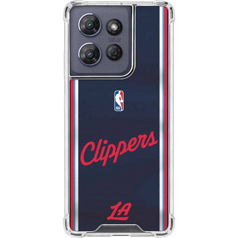 NBA Los Angeles Clippers Distressed Red Moto G Power 5G (2025) Clear Case
