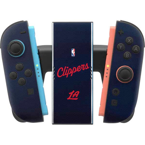 NBA Los Angeles Clippers Distressed Red Nintendo Switch 2 (2025) Joy-Con Controller Skin