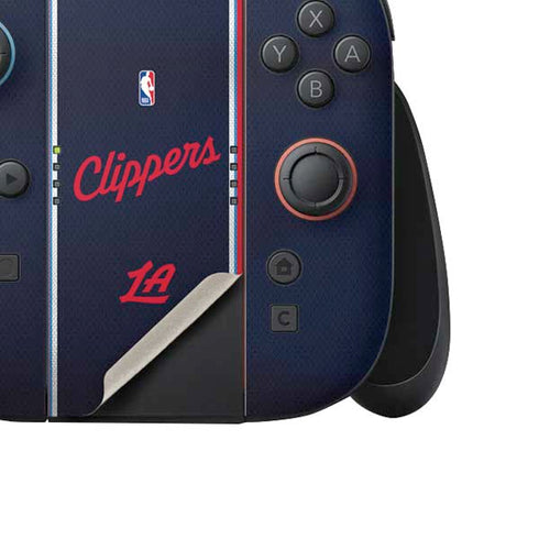 NBA Los Angeles Clippers Distressed Red Nintendo Switch 2 (2025) Joy-Con Controller Skin