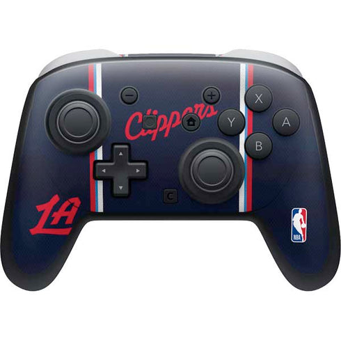 NBA Los Angeles Clippers Distressed Red Nintendo Switch 2 (2025) Pro Controller Skin