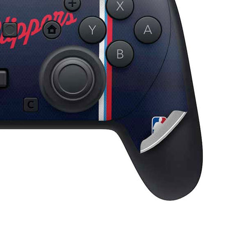 NBA Los Angeles Clippers Distressed Red Nintendo Switch 2 (2025) Pro Controller Skin