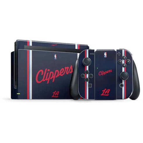 NBA Los Angeles Clippers Distressed Red Nintendo Skins