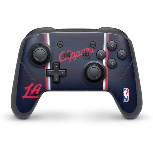 NBA Los Angeles Clippers Distressed Red Nintendo Switch Pro Controller Skin