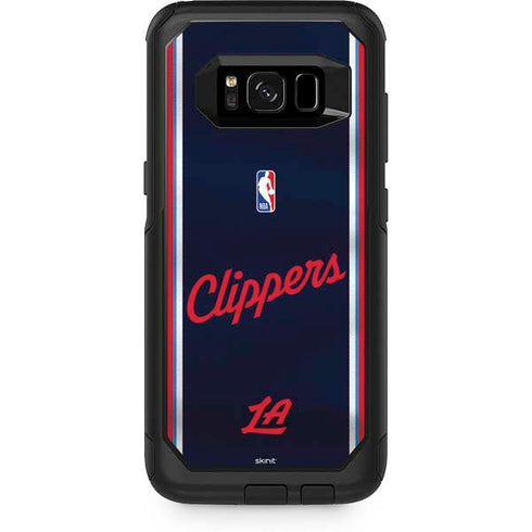 NBA Los Angeles Clippers Distressed Red Otterbox Commuter Galaxy Skin