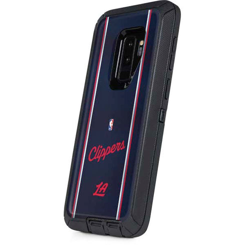 NBA Los Angeles Clippers Distressed Red Otterbox Defender Galaxy Skin