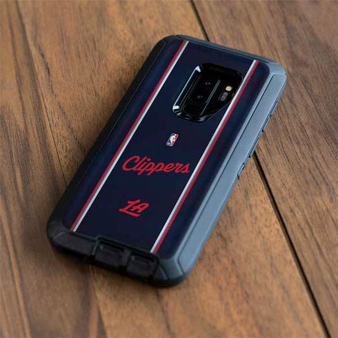 NBA Los Angeles Clippers Distressed Red Otterbox Defender Galaxy Skin