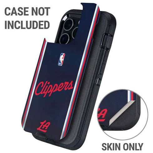 NBA Los Angeles Clippers Distressed Red Otterbox Defender iPhone Skin