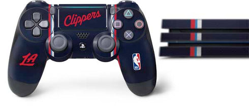 NBA Los Angeles Clippers Distressed Red PS4 Pro Bundle Skin
