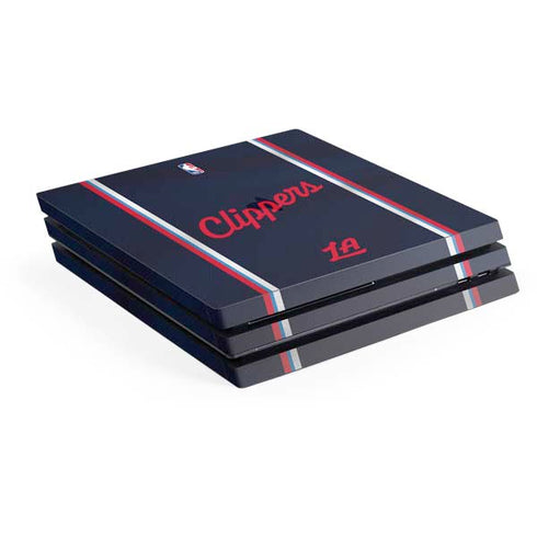 NBA Los Angeles Clippers Distressed Red PS4 Pro Console Skin