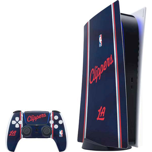 NBA Los Angeles Clippers Distressed Red PS5 Bundle Skin