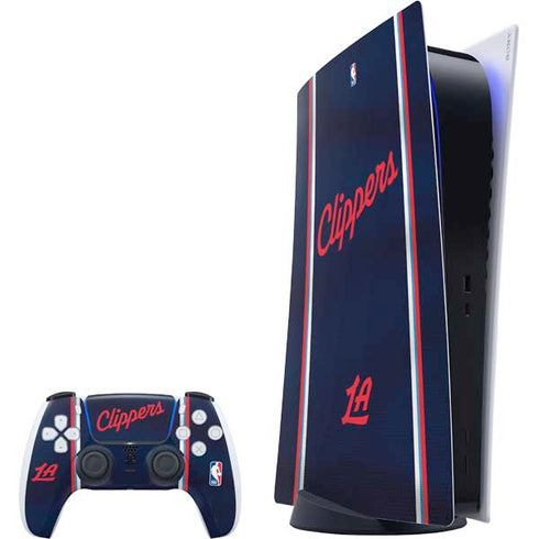 NBA Los Angeles Clippers Distressed Red PlayStation PS5 Skins