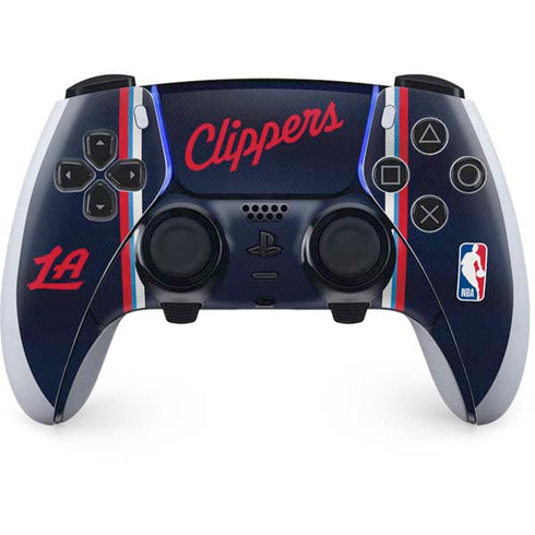 NBA Los Angeles Clippers Distressed Red PS5 DualSense Edge Pro Controller Skin