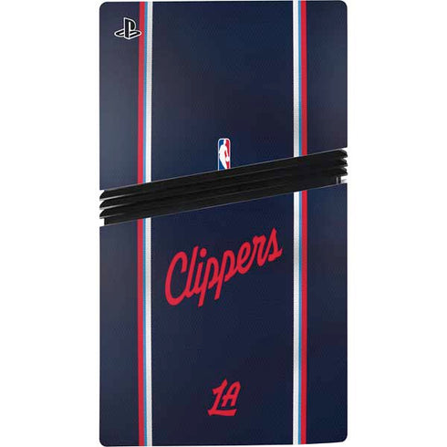 NBA Los Angeles Clippers Distressed Red PS5 Pro Disk Console Skin