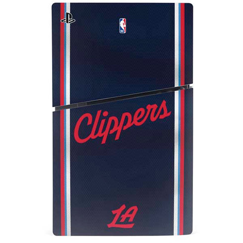 NBA Los Angeles Clippers Distressed Red PS5 Slim Digital Edition Bundle Skin