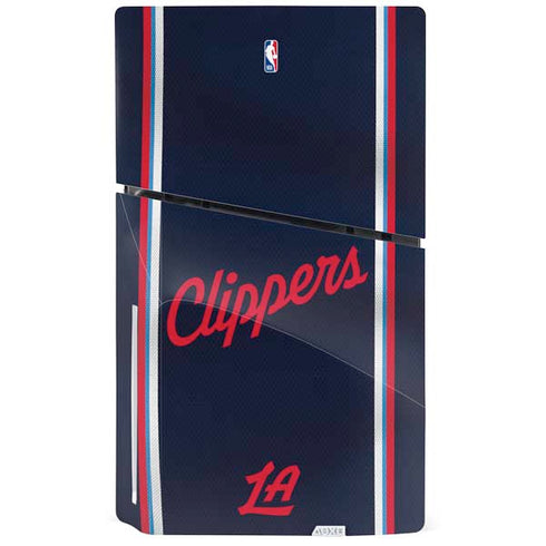 NBA Los Angeles Clippers Distressed Red PS5 Slim Disk Console Skin