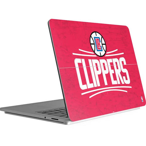 NBA Los Angeles Clippers Distressed Red Surface Laptop Studio Skin