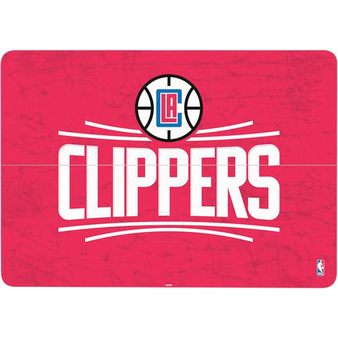 NBA Los Angeles Clippers Distressed Red Surface Laptop Studio Skin