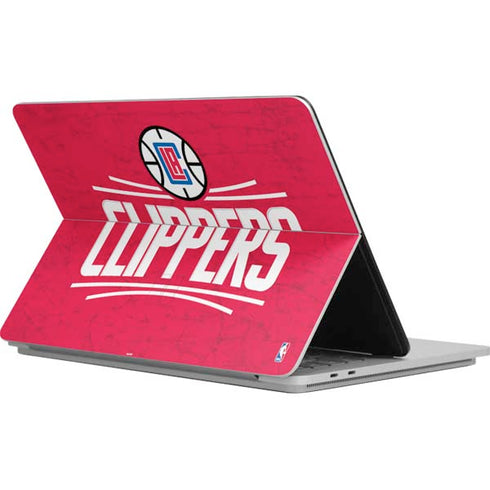 NBA Los Angeles Clippers Distressed Red Surface Laptop Studio Skin