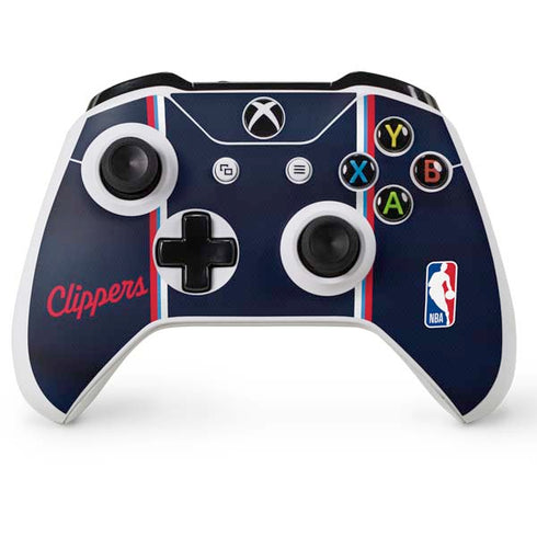 NBA Los Angeles Clippers Distressed Red Xbox One S Console and Controller Bundle Skin