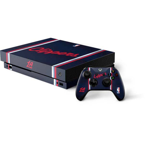 NBA Los Angeles Clippers Distressed Red Xbox One Skins