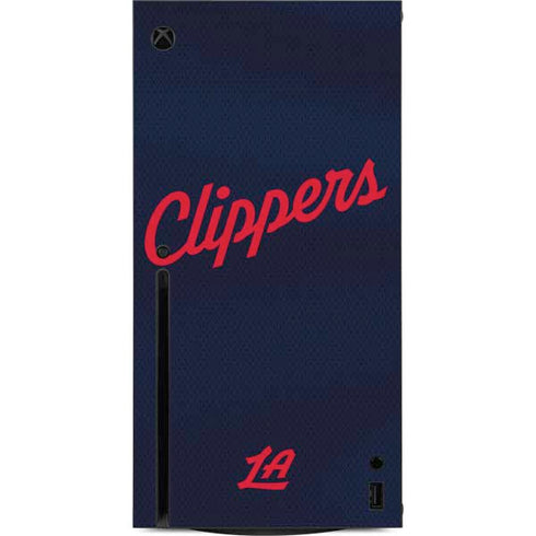 NBA Los Angeles Clippers Distressed Red Xbox Series X Console Skin